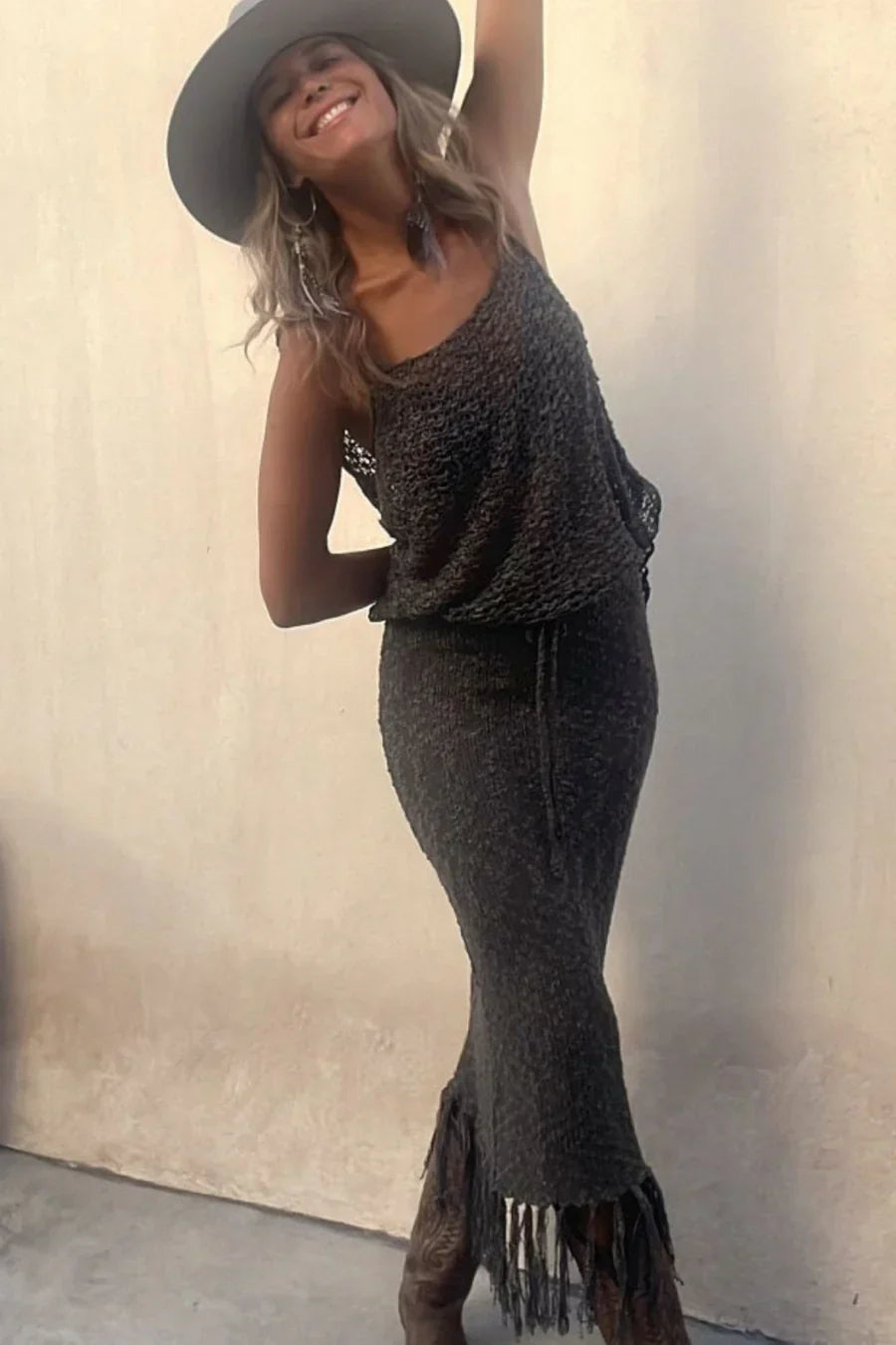 Lilian | Boho-Kleid mit Häkelspitze