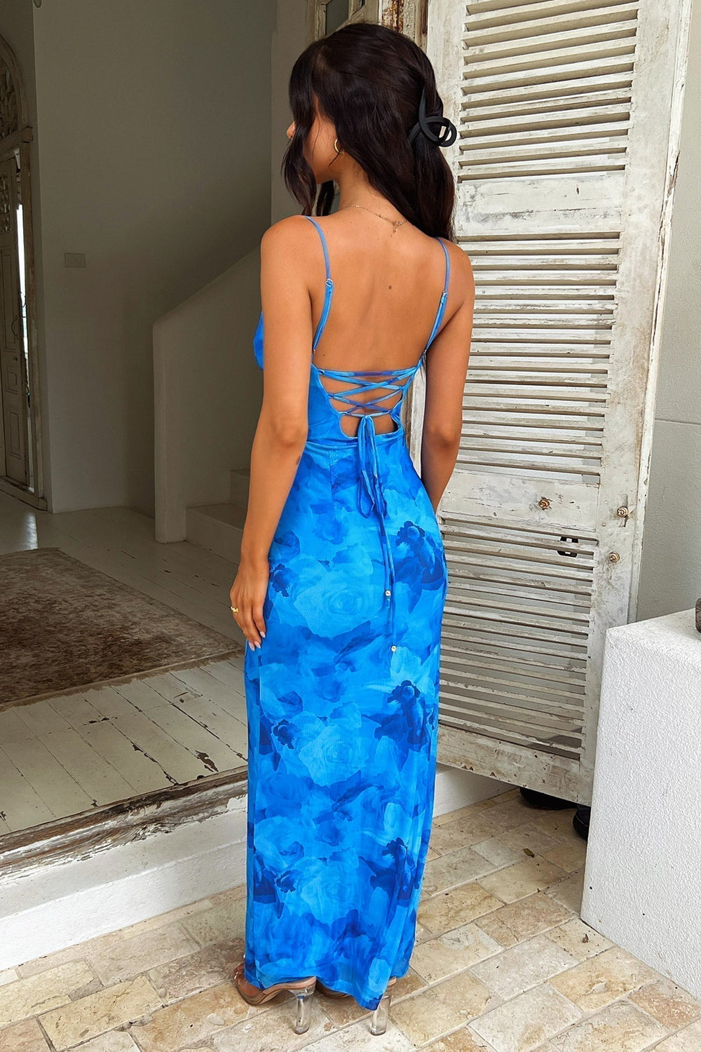 Opal Blue | Elegantes Knotenkleid