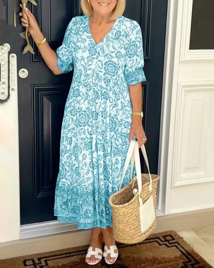 Isla | Boho V-Ausschnitt Kleid