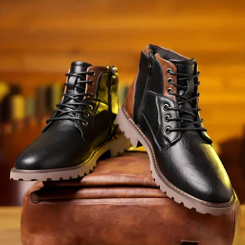 Owen | Langlebige Leder-Kampfstiefel