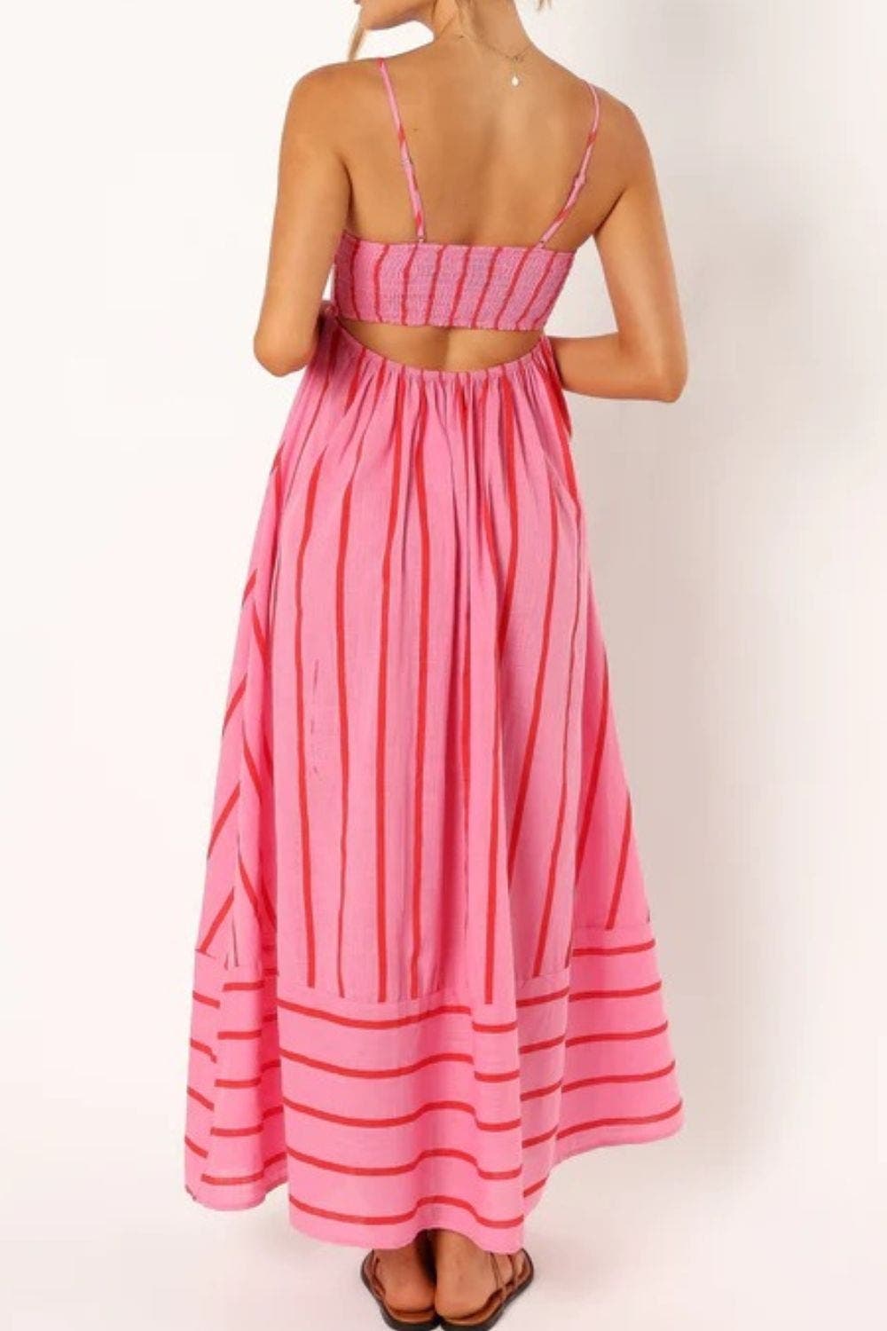 Valli | Schulterfreies Maxikleid mit Blumenmuster