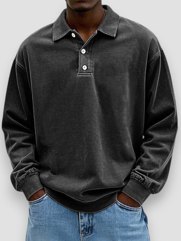 Hans | Langärmliges Casual Poloshirt