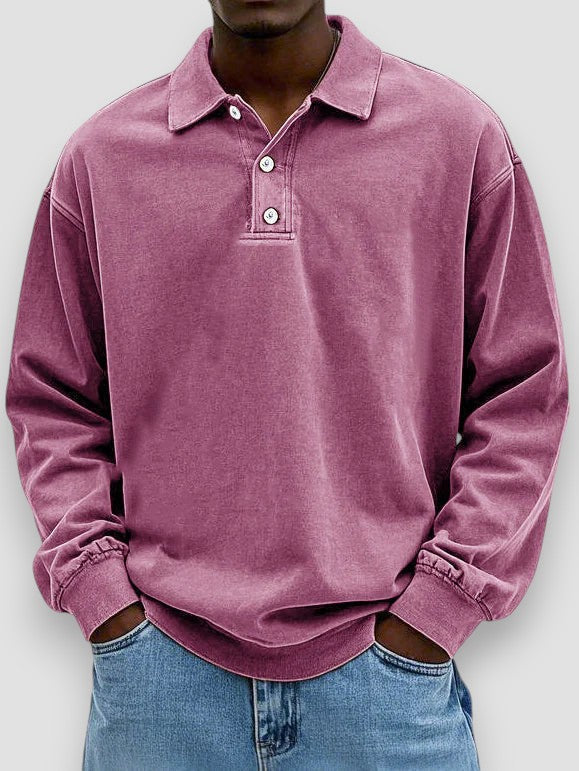 Hans | Langärmliges Casual Poloshirt