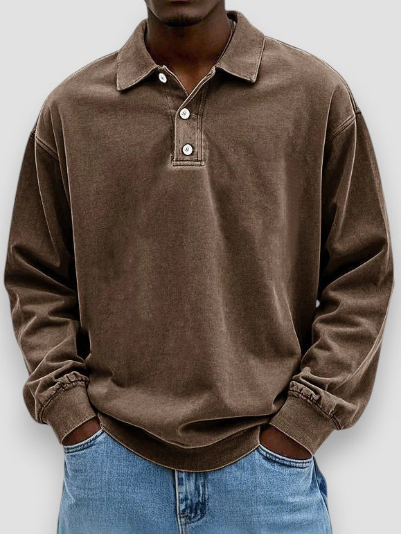 Hans | Langärmliges Casual Poloshirt