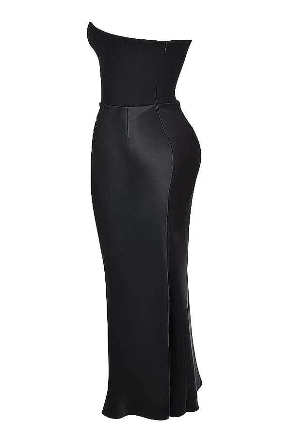Victoria Noir | Elegantes Schwarzes Maxikleid