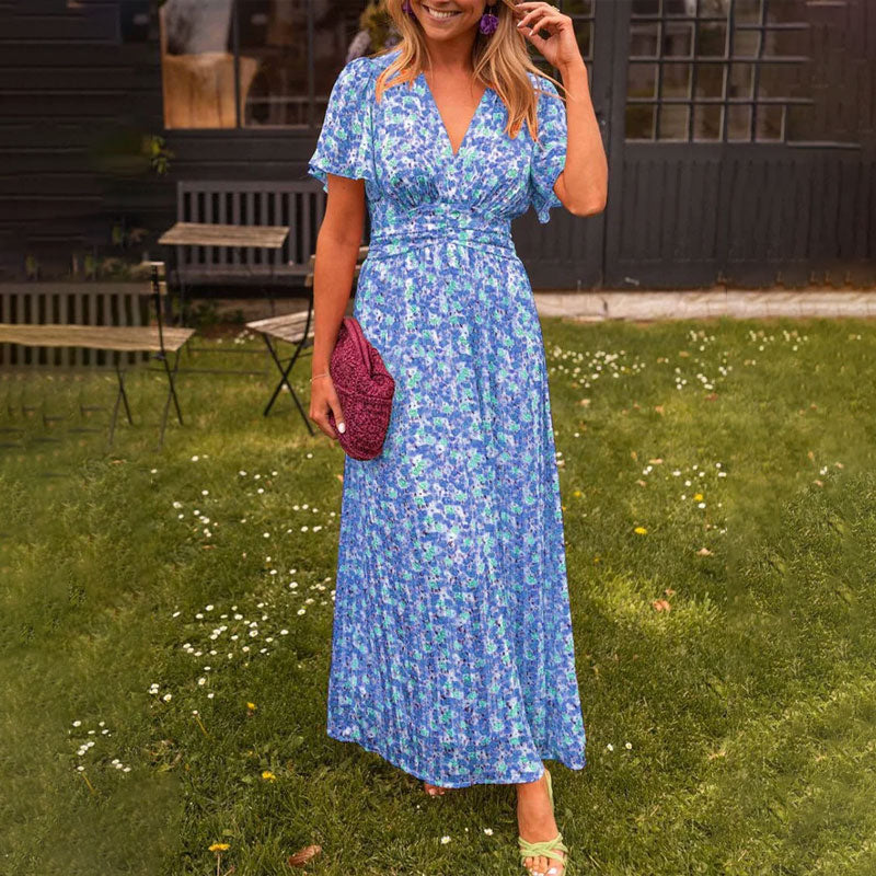 Camilla | Blumenkleid mit V-Ausschnitt