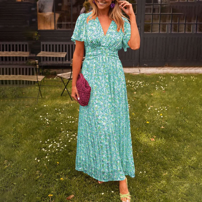 Camilla | Blumenkleid mit V-Ausschnitt