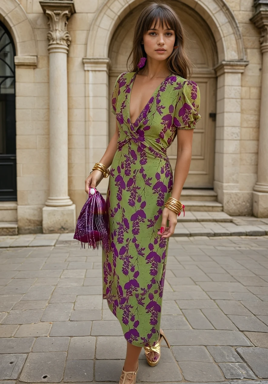 Celia | Elegantes Blumenmusterkleid