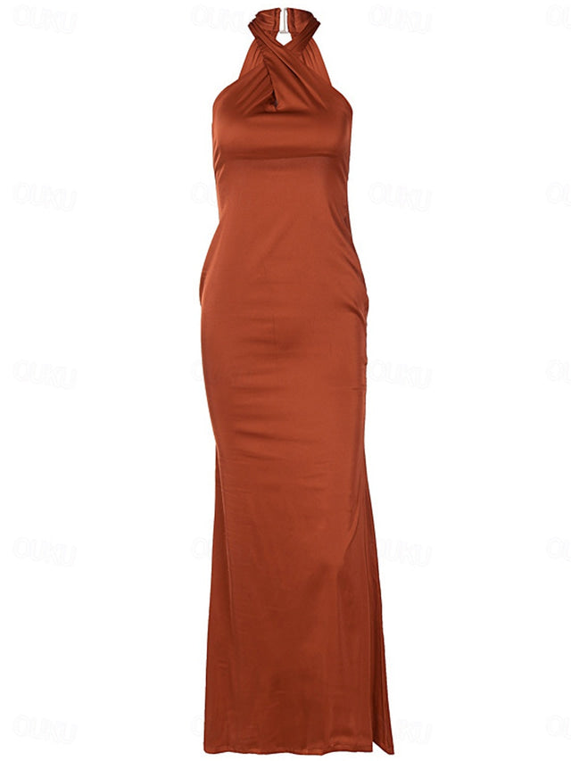 Solenyra | Neckholder-Maxikleid