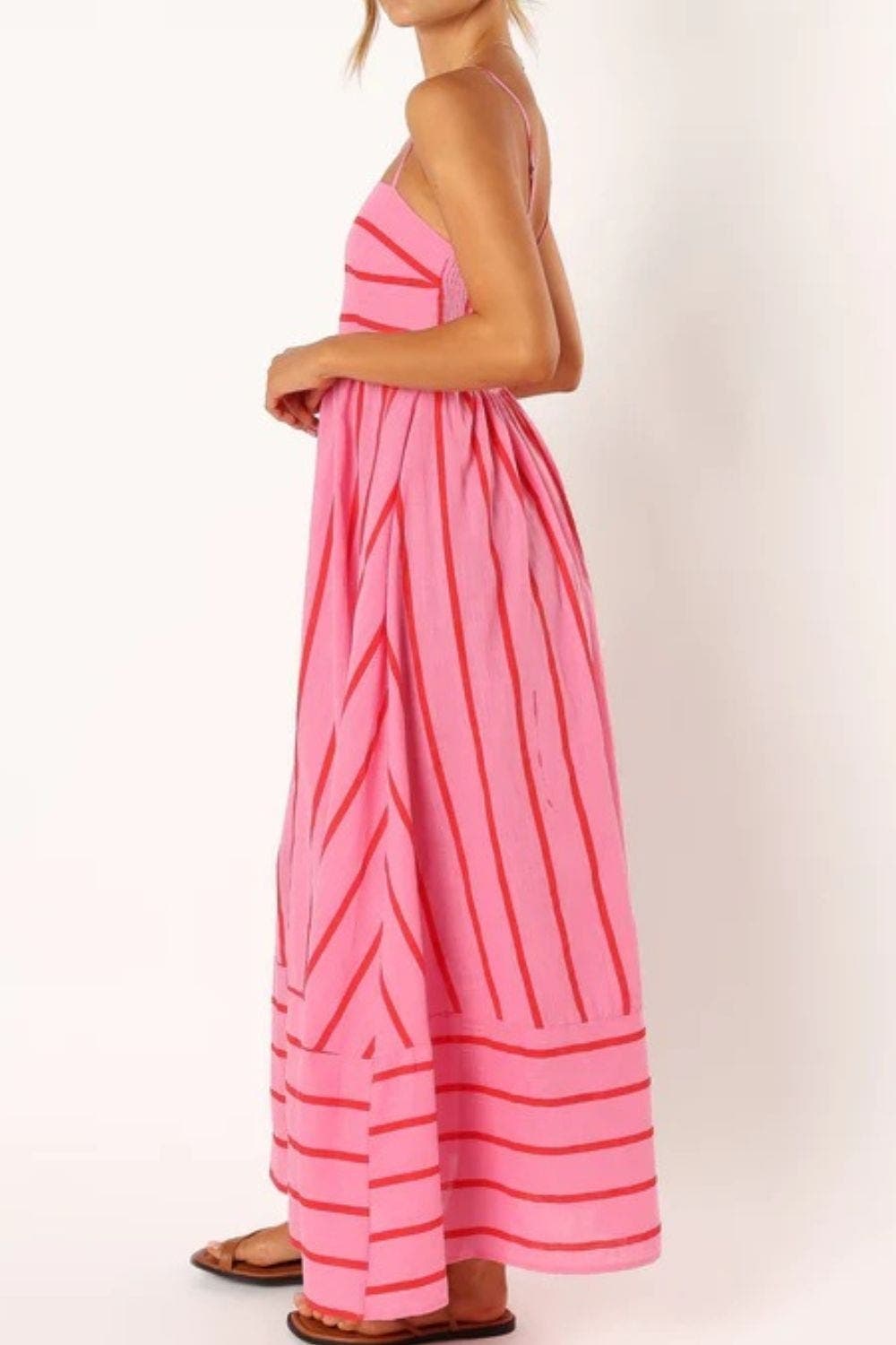 Valli | Schulterfreies Maxikleid mit Blumenmuster
