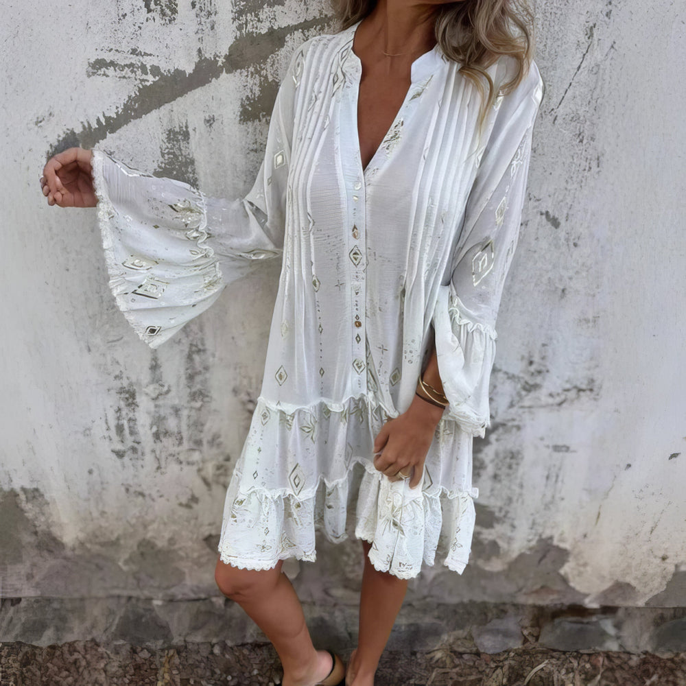 Mara | Trendiges Mini-Kleid mit langen Ärmeln