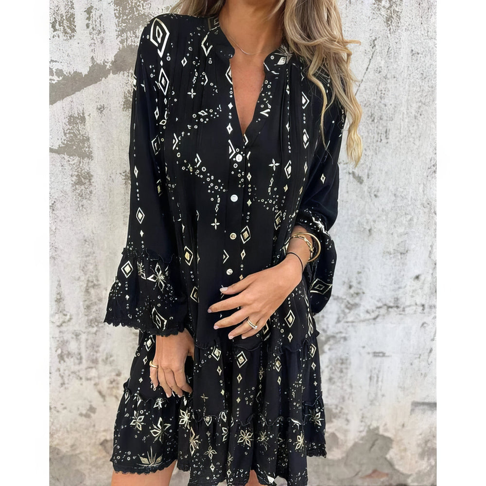 Mara | Trendiges Mini-Kleid mit langen Ärmeln