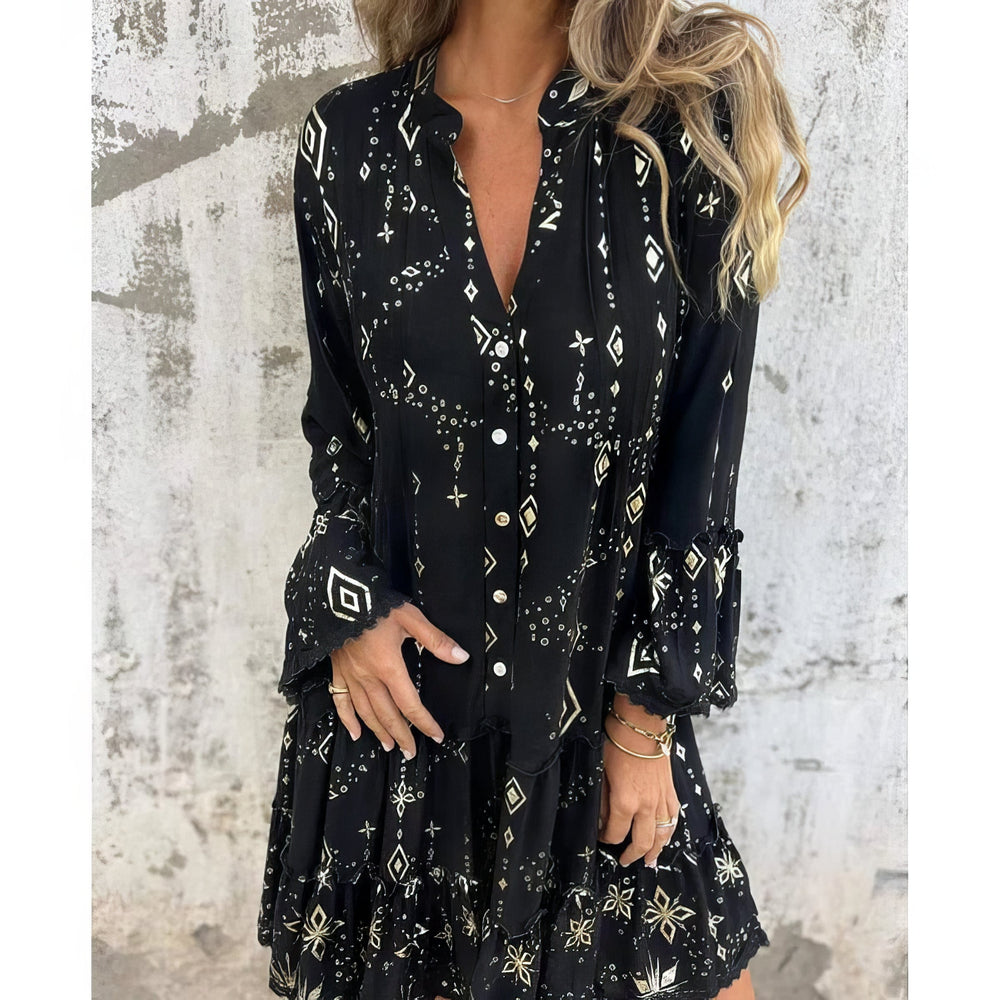 Mara | Trendiges Mini-Kleid mit langen Ärmeln