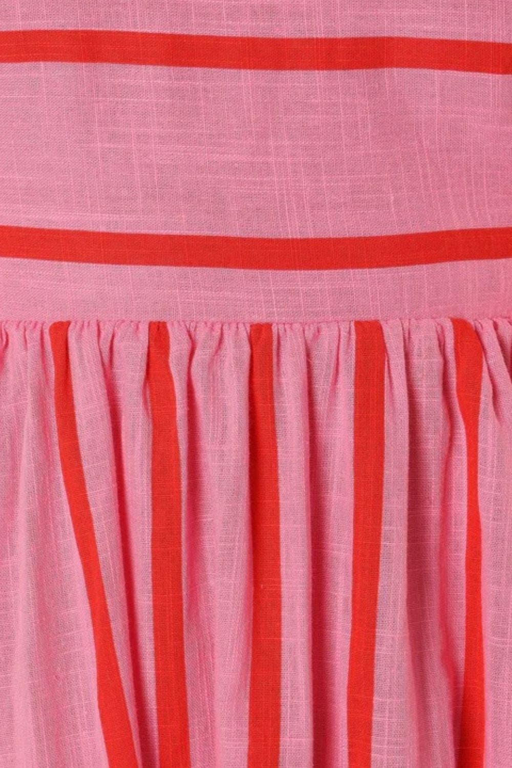 Valli | Schulterfreies Maxikleid mit Blumenmuster